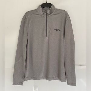 Callaway Heather Gray Quarter-Zip Top Medium